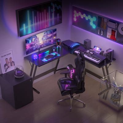 Devoko Gaming Tisch L Form mit Monitorständer India | Ubuy