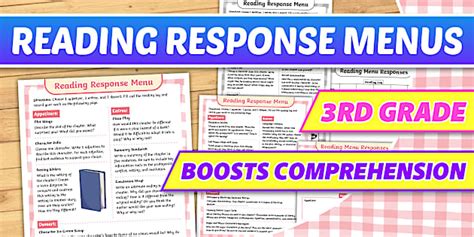 Fun Reading Response Menu for 3rd Grade | Twinkl USA