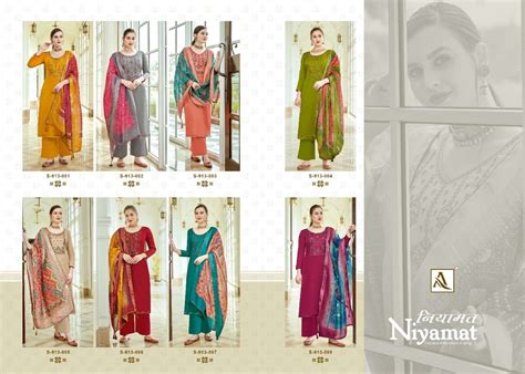 Alok Niyamat Catalog Fancy Wear Embroidery Unstitched Dress Materials