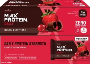 RiteBite Max Protein Bar Daily Choco Berry, Sugar free, Healthy Protein ...