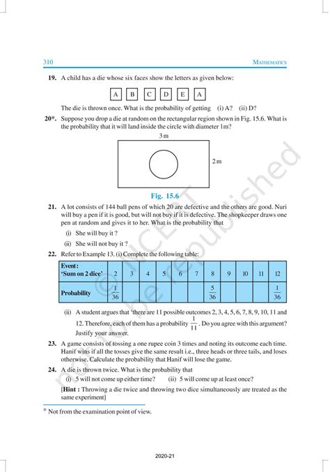 Probability - NCERT Book of Class 10 Mathematics