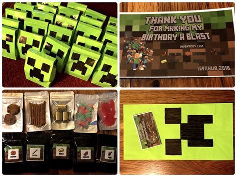 Minecraft Birthday Party Favor | Minecraft party favors, Minecraft ...