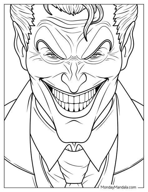 Joker Colouring Pages Printable