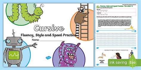 Improve Handwriting Worksheets | Fluency, Style and Speed