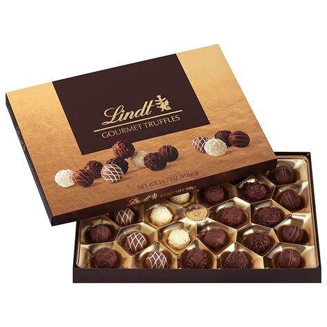 Lindt Gourmet Chocolate Truffles Gift Box - Assorted Truffles - 14.7 ...