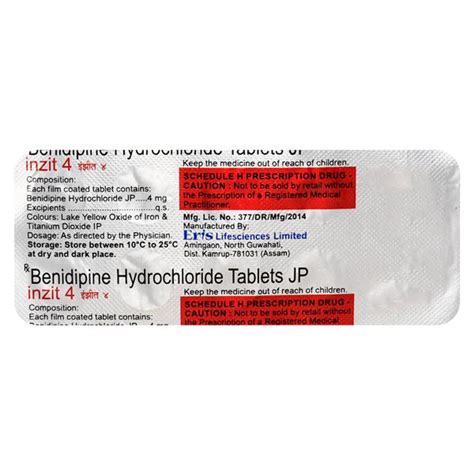 Inzit 4mg Tablet 10'S - Global Surgicals