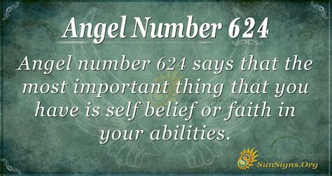 Angel Number 624 Meaning: Faith In Your Abilities - SunSigns.Org
