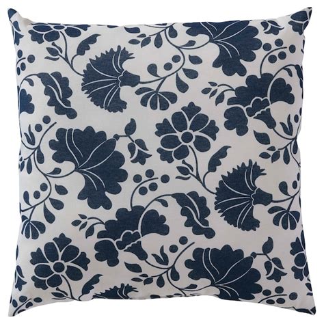 MAGNVOR cushion, flower/dark blue, 40x40 cm (16x16") - IKEA