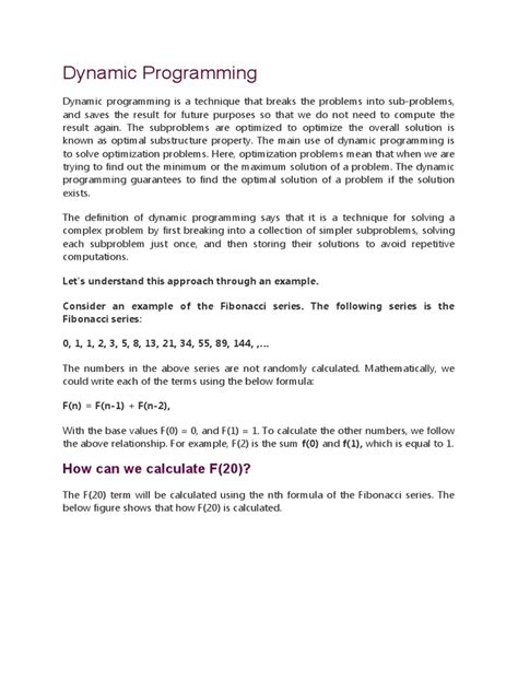 Image result for Dynamic Programming Formula