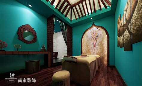 中式养生会所装修效果图-千年瑶浴-美容院/会所装修-尚泰装饰设计