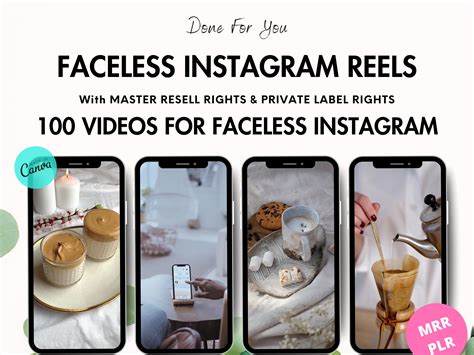 100 Faceless Reels With MRR PLR, Done for You Faceless Instagram Reels, Master Resell Rights ...