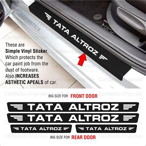 CarMetics ALTROZ 3d Letters + Anti Scratch sticker for door + 3d PETROL ...