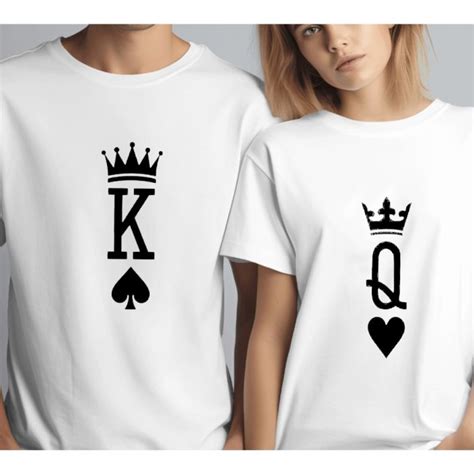 King and Queen Couple T-shirts – Matching Cotton T-shirts for Couples