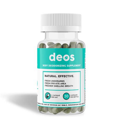 Internal Body Deodorizing Supplement | DEOS Full Body Natural Deodorant ...