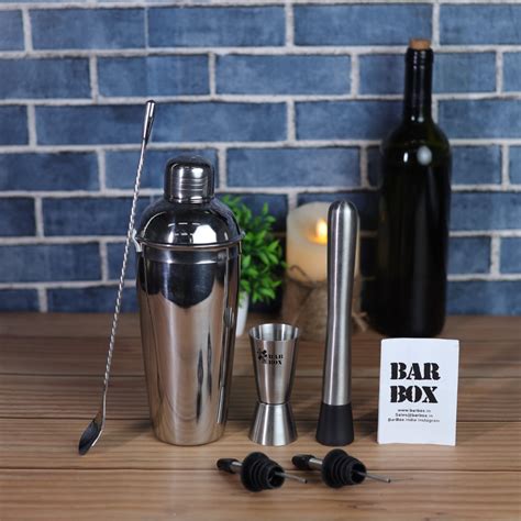 Buy Steel Bartender Cocktail Shaker Set (7 Pcs) – Bar Box