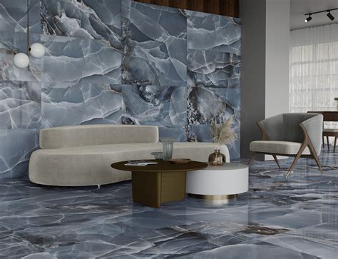 Belize Azul Polished Porcelain Tile - Blue Tile | Floor and Decor
