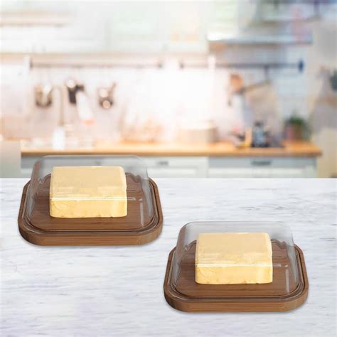Buy The Better Home Butter Dish with Bamboo Lid Stick Butter Holder ...