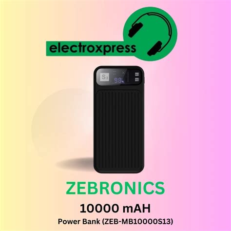 ZEBRONICS 10000 mAH Power Bank, ZEB-MB10000S13