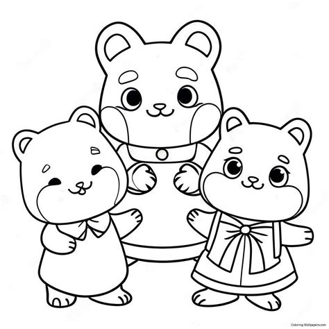 Calico Critters Family Coloring Page (9720-7823)