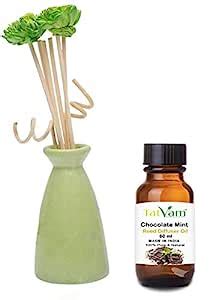 Tatvam Scented Reed Diffuser Ceramic Pot Gift Set with 7 Reed Stick and ...