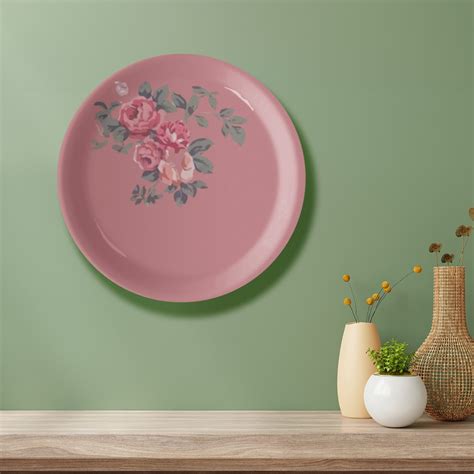 English Rose & leaf Printed Wall Plate – Nestroots