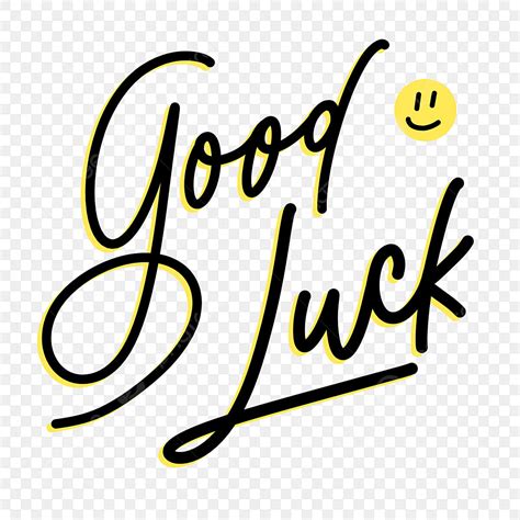 Good Luck Animated Clipart Transparent PNG Hd, Good Luck Simple Hand Writing, Good Luck, Simple ...