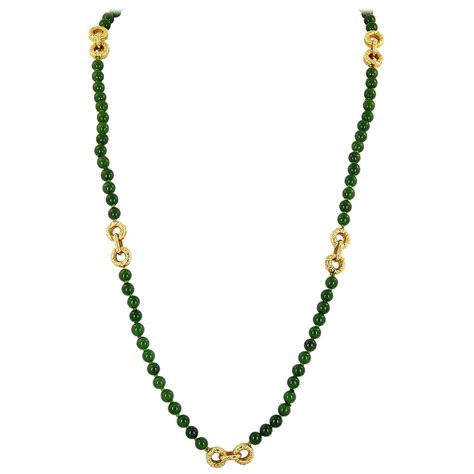 Van Cleef and Arpels Carved Coral Beads, Jade, Diamond Necklace For Sale at 1stDibs | jade and ...