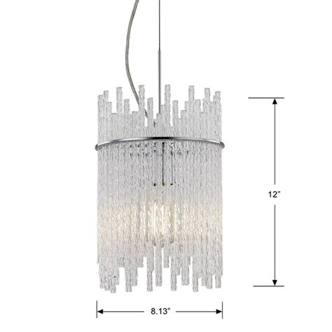 allen + roth Swizzle Polished Chrome Traditional Cylinder Hanging ...