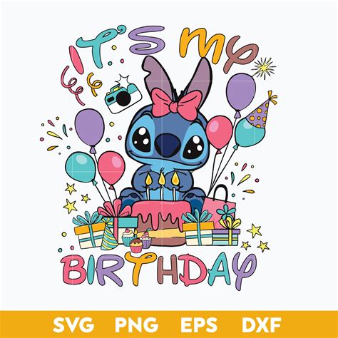 It's My Birthday Stitch Svg, Stitch Birthday Svg, Happy Birt | Inspire ...