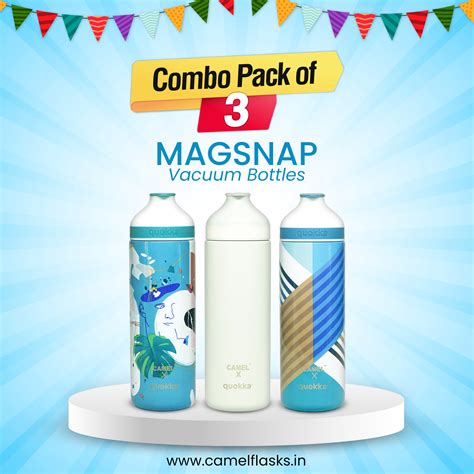 Magsnap Vacuum Stainless Steel Water Bottle - Double Wall Vacuum ...