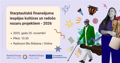 Starptautiskā finansējuma iespējas kultūras un radošo nozaru projektiem ...