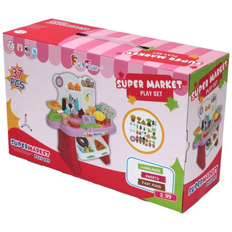 FunFlight Supermarket Play Set -37 Pieces -Multi Color — Toycra