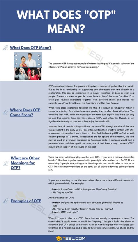 OTP Meaning, Origin and Examples • 7ESL