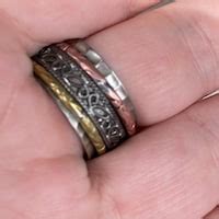 Buy Spinner Ring, Texture Ring, Spinning Ring, Organic Ring, Fidget ...