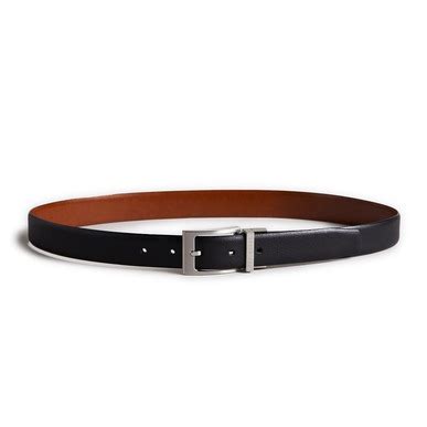 Buy Men Black Leather Reversible Belt Online at The Collective - 904309
