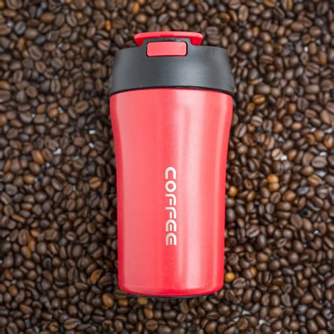 Tumbler Mug With Lid - 400mL, Red – MARKET99