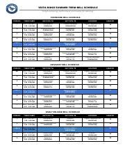 Vista Ridge Summer Term Bell Schedule: Find Your Class Times and ...