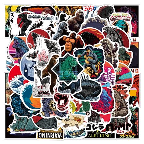 Godzilla-Vs-Koong Stickers Pack| 50 PCS King of The Monsters Stickers ...