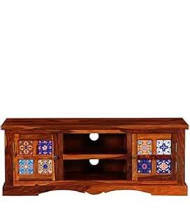 FURNIQUEST® Solid Sheesham Wood TV Unit Console Table for Fascinating ...
