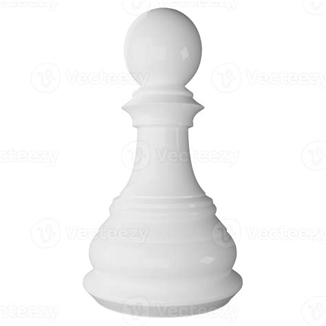 White pawn chess piece clipart flat design icon isolated on transparent ...