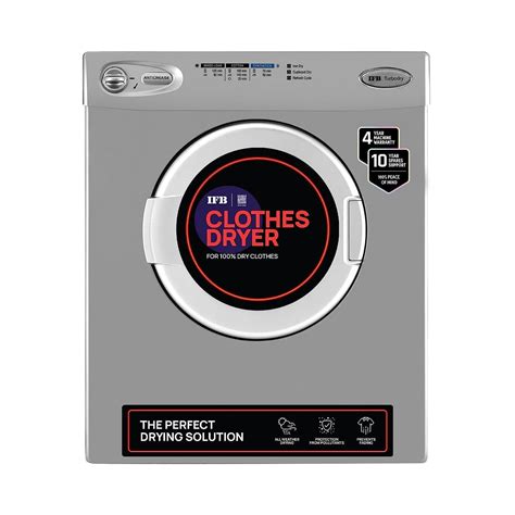 IFB 5.5 kg Fully-automatic Dryer (TURBO DRY EX, Silver, Wall Mountable ...
