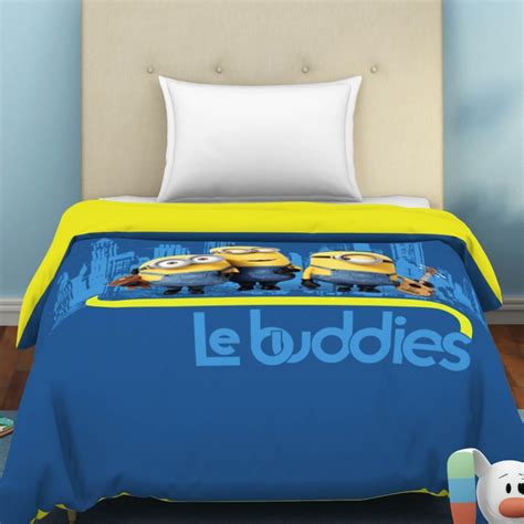 Buy SPACES Universal Lebuddies Minions-Blue Cotton Printed Single Dohar ...