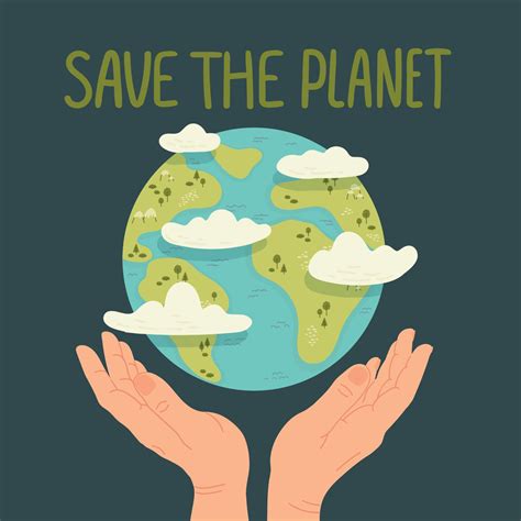 Happy Earth Day Save Nature. Vector eco illustration for social media, poster, banner, card ...