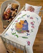 Image result for Pooh Cross Stitch Baby Blanket