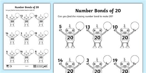 Number Bonds to 20 Activity | Maths | Twinkl
