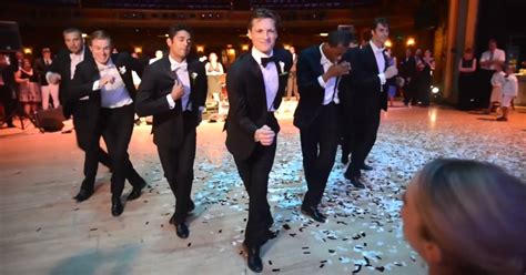 Image result for Groomsmen Dancing for Bride