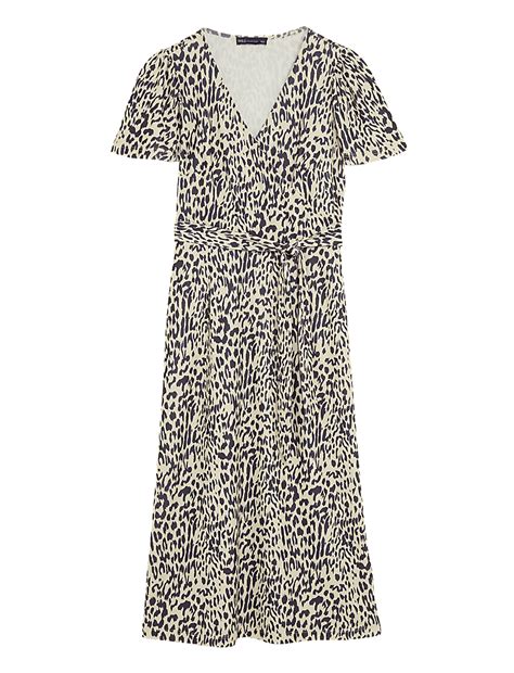 Buy Jersey Animal Print V-Neck Midi Wrap Dress at Marks & Spencer