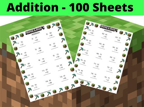 Image result for Minecraft Math Printables