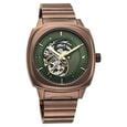 Buy Online Fastrack Automatics Collection Green Dial Brown Stainless ...