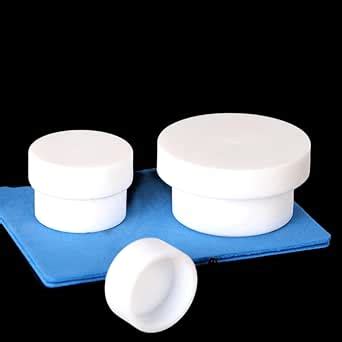 LEINZZO PTFE Round Evaporating Dish, Teflon Dish Shape Flat Bottom ...